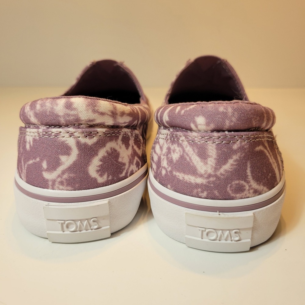 TOMS 9.5 Alpargata Fenix Slip On Tie Dye Canvas Sneaker Womens Purple - Picture 11 of 11